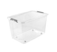 Boite avec couvercle clips et roulettes 37 ou 56 litres - 56 Litres