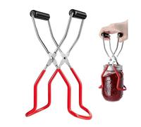 LEOINAER Pinces de Bocal en Acier Inoxydable Outil de Cuisine Antidérapant pour Ouvrir et Manipuler des Bocaux, Poignée en Vinyle, Taille Standard, Compatible avec Divers Types de Bocaux
