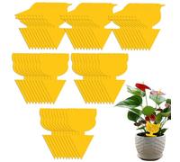 LEOINAER Super Ninja Anti Moucherons Intéri Pièges à Moucherons, Piège Jaune pour Contrôle des Insectes 60 Plaques Solution Efficace Contre Les Moucherons, Mouches et Insectes des Plantes d'