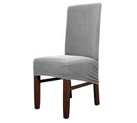 Leomix Housses de Housse de Chaise Extensibles Modernes, Housses de Chaise de siège Amovibles lavables, pour décor de Partie de Mariage de Restaurant d'hôtel Maison Cuisine Salle à Manger,F,2pack