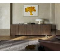 Leon Decor Buffet 5 portes noir piètement Mid-Century Moderne Casamania Horm - GL244RALN-RAL9011-BMCM240BV