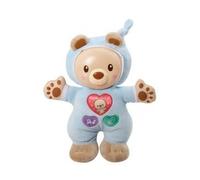 Leon Mon Lumi Ourson Bleu 40 berceuses, 2 chansons - Set Peluche veilleuse Musicale avec Carte Animal - Doudou Bebe - Garcon
