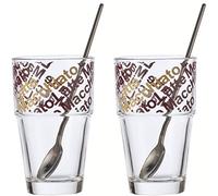 Leonardo Set de tasses Latte Macchiato 042553 – 2 tasses et 2 cuillères