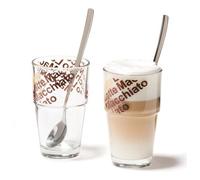 Leonardo 042553 Verre À Café Marron, Acier Inoxydable, Blanc 2 Pièce(S) 410 Ml