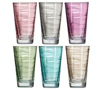 Leonardo 047285 Vario gobelets Lot de 6 Grandes Couleurs Assorties Verre Multicolore 7.5 x 7.5 x 12.6 cm 6 unités