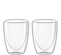 Leonardo DUO 053060 Lot de 2 tasses à double paroi en verre pour thé et café - Hauteur : 11 cm - 300 ml