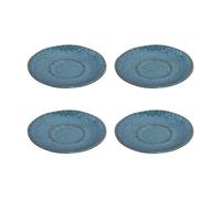LEONARDO HOME 018592 MATERA Lot de 4 sous-tasses en céramique Bleu 15 cm