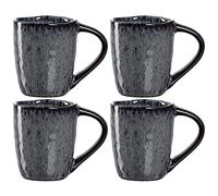 LEONARDO HOME 018594 MATERA Lot de 4 tasses à expresso en céramique Anthracite 90 ml