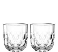 LEONARDO HOME GOCCE 055182 Lot de 6 tasses à café - 220 ml - 6 tasses à café - Verre à cappuccino pour porte-filtre - Passe au lave-vaisselle - Structure en goutte - Transparent - Design transparent