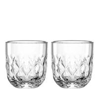 LEONARDO HOME GOCCE 055183 Lot de 6 tasses à café - 220 ml - 6 tasses à café - Verre à cappuccino pour porte-filtre - Passe au lave-vaisselle - Structure en goutte - Transparent - Design clair