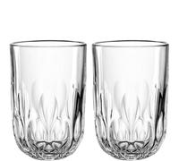 LEONARDO HOME Gocce 055189 Lot de 6 verres à latte macchiato 390 ml Passe au lave-vaisselle Structure goutte Café glacé Transparent Design transparent