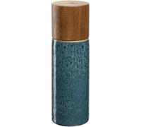 LEONARDO HOME Matera 025438 Moulin à épices, poivrière avec broyeur en céramique, salière intemporelle, moulins à épices exotiques, moulins élégants en céramique, hauteur 17,3 cm, bleu