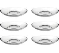 Leonardo Napoli 024205 Lot de 6 soucoupes en verre pour tasses à expresso Napoli lavables au lave-vaisselle Ø 11 cm