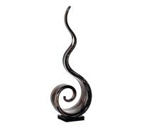 Leonardo Objekt Casolare, objet de décoration, figure décorative, sculpture, verre, noir, 40 cm