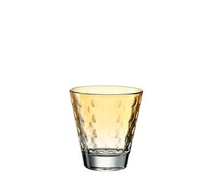 Leonardo Optic 025897 Verre à eau, 1 pièce, passe au lave-vaisselle, gobelet coloré en verre à jus, jaune, 215 ml