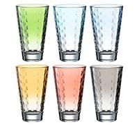 Leonardo Optic 025907 Lot de 6 verres à long drink lavables au lave-vaisselle en verre coloré 300 ml