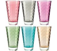 Verres à eau avec cercles en relief multicolore - Lot de 6 assortis OPTIC Multicolore G