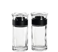 Leonardo Set Moulin à sel & Moulin à Poivre, de Cucina, Noir, Transparent.