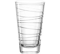 Leonardo Vario Struttura 019450 Lot de 6 verres à eau, en verre, avec motif, passent au lave-vaisselle, 280 ml