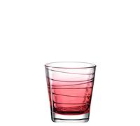 Leonardo Vario Struttura 026842 Verre à eau, passe au lave-vaisselle, en verre coloré, rouge, 250 ml