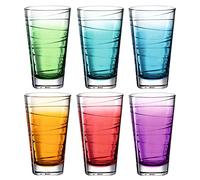 Leonardo Vario Struttura 026845 Lot de 6 verres à boire en verre coloré, passe au lave-vaisselle, 280 ml