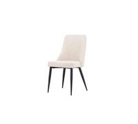 Leone chaise de salle à manger velours beige.