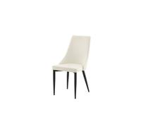 Leone chaise de salle à manger velours côtelé beige.