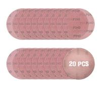 LEONTOOL 20 Pcs Abrasif Filet 240 Grains 125 mm Auto-agrippant pour Ponceuse Orbitale, Disques Anti-obstruction Ponçage à Sec, Bois Métal Plâtre, Sans Poussière