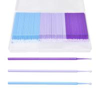 LEONTOOL 300 pcs retouche pinceaux pour la réparation des éclats de Peinture Automobile, Le Nettoyage de dégagement, la réparation du Pinceau Micro applicateur jetable (2,5 mm, 2,0 mm, 1,5 mm)