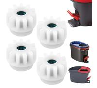 LEONTOOL 4 Pcs Roulements à Pédale de Remplacement pour Seau Serpillières à Essorage, Compatible Oceda Vilida, Engrenages Pédale Balai Roulements Embrayage à Sens Unique pour Réparation Seau Mop