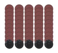 LEONTOOL 50 Pcs Disques de Ponçage à Changement Rapide 2 Pouces pour Perceuse et Meuleuse Die, Pad Abrasif Oxyde d'Aluminium, Grain 60
