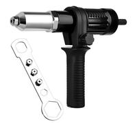 LEONTOOL Adaptateur riveteuse électrique pour perceuse - Kit rivet pop avec 4 têtes 2,4/3,2/4,0/4,8 mm - Outil pose rivets insert pour visseuse sans fil - Poignée ergonomique