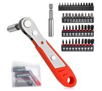 LEONTOOL Coffret Tournevis à Cliquet 45 en 1 Professionnel - 36 Dents avec Embots Magnétiques (Hex, Torx, Phillips, Pozidriv) - Idéal pour Espaces Confinés - Multifonction