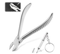 LEONTOOL Coupe-vis en acier inoxydable pour verre, pince coupante à lunettes à ressort 5,6 pouces coupe-fil ultra tranchant Pince à coupe affleurante avec mini tournevis 3 en 1