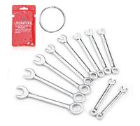 LEONTOOL Lot de 10 mini clés à molette standard SAE de 5/32 à 7/16 pouces - Pour techniciens automobiles et utilisateurs industriels