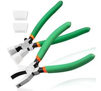 LEONTOOL Lot de 2 pinces à verre Grozier avec 2 paires d'embouts en caoutchouc de rechange Pince porte-clés Pince à vitraux pour la coupe du verre
