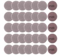LEONTOOL Lot de 35 disques abrasifs en maille de 5,1 cm - Grain 100 - Sans poussière - Papier abrasif pour cloison sèche - Pour métal, bois, composites