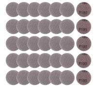LEONTOOL Lot de 35 disques abrasifs en maille de 5,1 cm - Grain 180 - Sans poussière - Papier abrasif pour cloison sèche - Pour métal, bois, composites