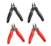LEONTOOL Lot de 4 Pinces Coupantes Mini 3,5" avec Verrou, Micro Pinces à Ressort pour Fils Souples, Bijoux, Maquettes et Électronique
