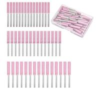 LEONTOOL Lot de 45 Limes Céramiques pour Affûtage Chaîne Tronçonneuse 3 Tailles 4mm 4.8mm 5.5mm Avec Boîte Pour Pierre Bijou Bois Rose