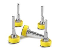 LEONTOOL Lot de 5 patins de ponçage auto-agrippants de 2,5 cm avec disque de ponçage de rechange avec tige de 6,35 mm et plaque de fixation pour le polissage