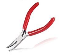 LEONTOOL Mini pince à bec courbé de 12,7 cm - Pince à bec long courbé - Pince à bec long courbé - Pince coudée à long bec - Pour travaux manuels et réparation de bijoux