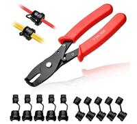 LEONTOOL Pince à Pose Serre-câble avec 10 Passe-fils 6N-4 et 4N-4 Connecteur Protection Câble Électrique Pour Gestion Fil Bureau Maison