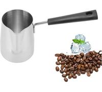Leopacat Cafetière Turque Acier Inoxydable avec Long Manche Résistant 350ML | Chauffe Pot à Lait et Mousseur à Café, Pichet Polyvalent Pour Cuisine, Camping, Home Cafe Maison Latte Art
