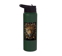Léopard Africain Jungle Predator Fast Wild Animal Safari Stainless Steel Insulated Water Bottle