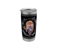 Leopard majestueux avec un look magique Gobelet isotherme en acier inoxydable double paroi