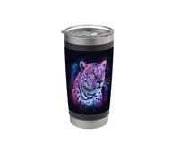 Leopard majestueux avec un look magique Gobelet isotherme en acier inoxydable double paroi