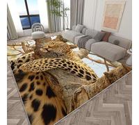 LéOpard Tapis 150x240 cm GarçOns Et Filles Moquette Antiderapant à Poils Courts Tapis 3D Lavable en Machine Convient aux Chambres, Bureaux Salons et Couloirs a-2034