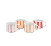Leopold Vienna - Lot de 4 tasses à café Franca à rayures