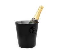 Seau à champagne 23 cm, noir, acier inoxidable, Leopold Vienna